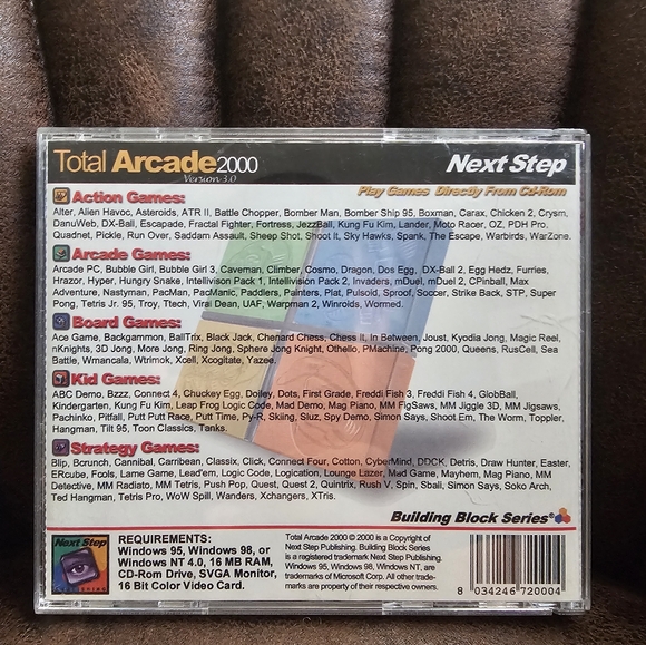 Total Arcade 2000 PC Game- COMPLETE w/ Case & Manual - Picture 2 of 3